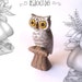 CLEARANCE SALE Elodie the White Owl - whimsical small animal wood carving figurine sculpture