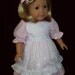 American Girl Doll Clothes 18 inch doll dress Pink gingham check dress,pantaloons and eyelet pinafore.