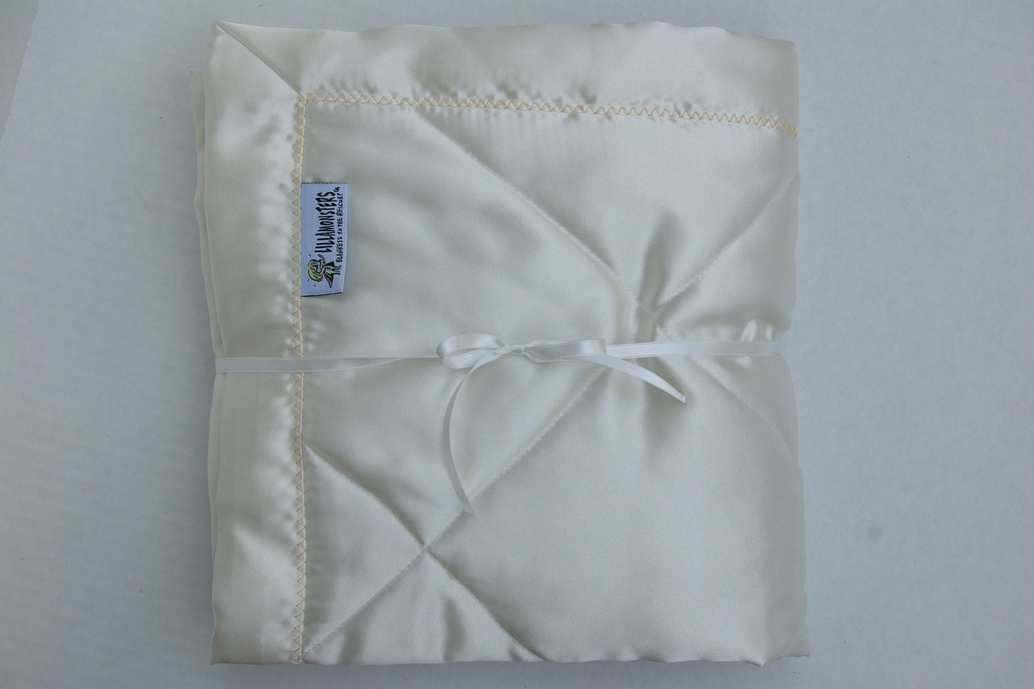 43 BLUE SATIN BABY BLANKET