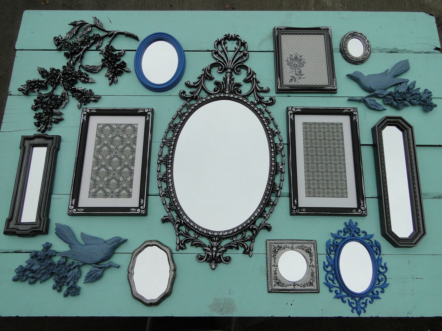 Large Framed Mirror Set Collection Home Decor Set Gallery Wall