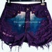 Custom purple distressed galaxy shorts(read description before asking questions)on sale