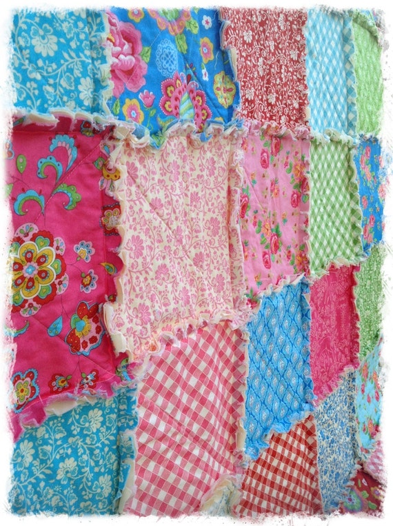 Items similar to Rag Quilt - Queen Size - Gypsy Girl by Lily Ashbury ...