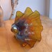 Hand Blown Glass Bowl - Gold Luster Tortoise Shell Bowl Form by Jonathan Winfisky