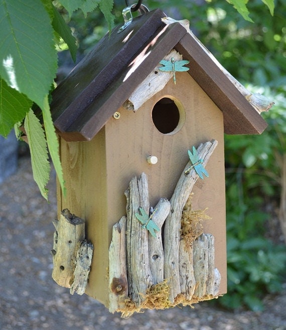 Birdhouse Handmade Woodworking Rustic by BirdhousesByMichele