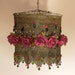 Lacy Hanging Lamp Shade - Lovely Pink Roses