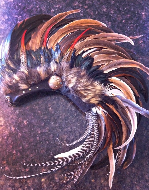 Feather Mohawk Headdress Freya Customizable By Michellecuriel