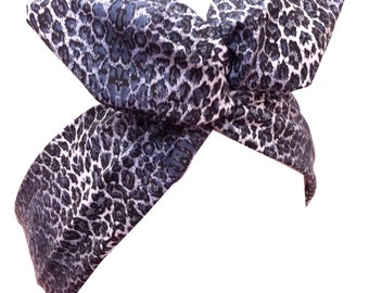 Black & Grey Leopard Animal Print PIN UP wire ROCKABILLY Headband