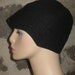 Hats For Cancer or Caps for Hair Loss /Classic Black With Black and White Floral Lining F71C31S22.5 SMALL