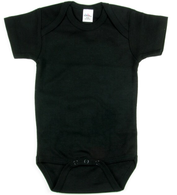 Items similar to Baby Blank Onesie Black Short Sleeve Lot of 4 on