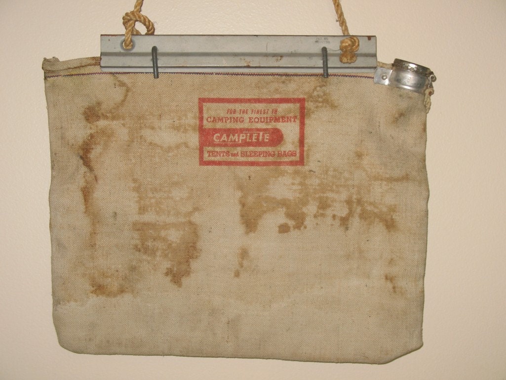 Vintage Desert Canvas Water Bag Antique Auto by OldVintagePickins