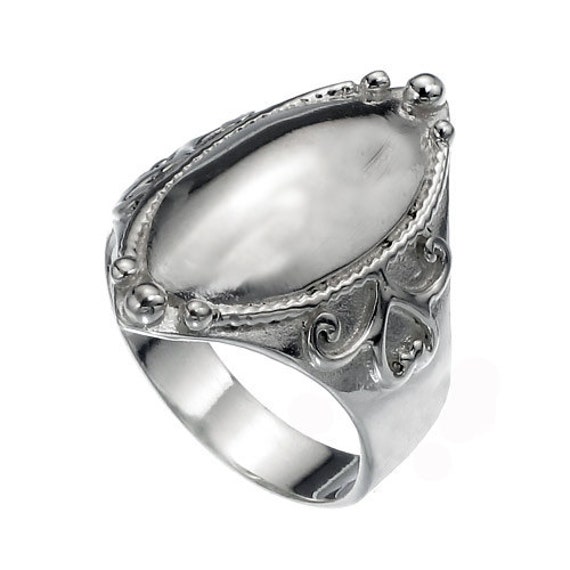 Signet Ring 925 Sterling Silver Women Signet Ring by jewelkingthai