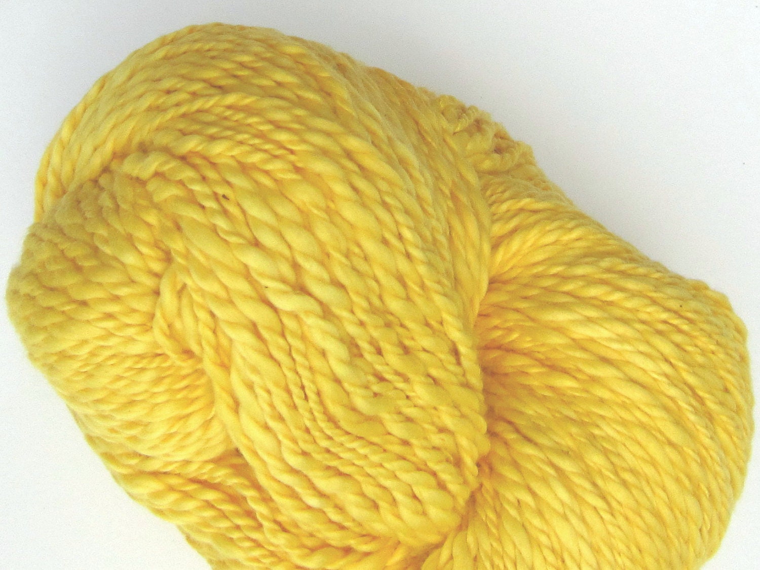 Yellow Cotton Yarn Organic Hand Dyed
