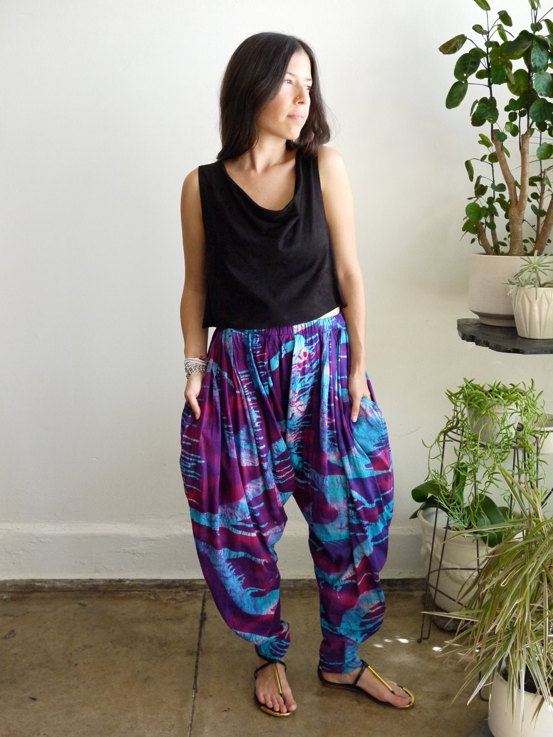 90s Batik Harem Pants