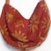 Bohemian Hippie Bag Purse Gypsy Hobo Slouchy Rust Burnt Orange Flowers Chenille