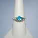 Swarovski Aquamarine and Sterling Silver Wire Wrapped Ring
