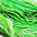 Merino Sparkle Handspun Lime Green Yarn - Alien Queen - Soft Bulky Skein Wool