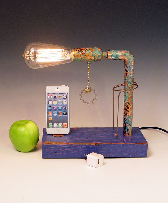 iPhone iPod dock AND table lamp. iPhone 3 4 5. by hairqueen48