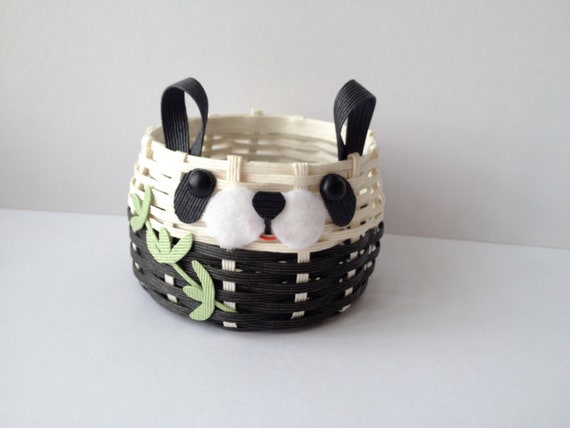 Items similar to Panda Basket - Eco Craft gift for any occasion on Etsy