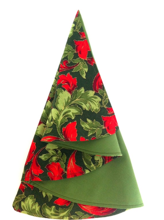 items similar to christmas tree folded napkins fabric red items similar to christmas tree folded napkins fabric red