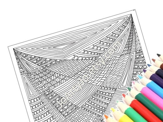 zendoodle coloring page printable intricate zentangle