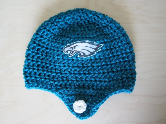 Crochet Philadelphia Eagles NFL Helmet Hat by JustForBabyWithLove