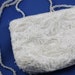 Vintage La Regale Purse, White Pearl Beads, Sequins, Lace Handbag, Long Beaded strap, Signed. Made in China, Vintage Wedding Accessory