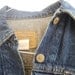 Vintage Levi's Denim Jacket - Dark Blue - Cropped denim jacket - Large 50"- dark denim- vintage levi