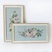 Floral Needlepoint Framed Pictures Cottage Nursery Decor