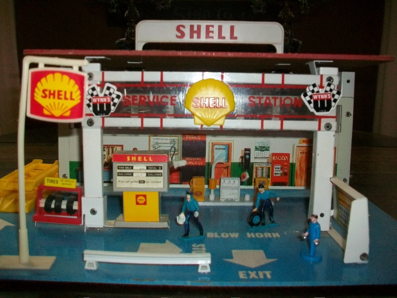 Reserved for Janine Vintage Shell Service Station Playset 1969
