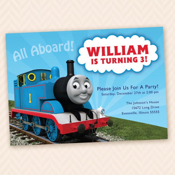 Thomas The Tank Engine Birthday Invitations Printable 4