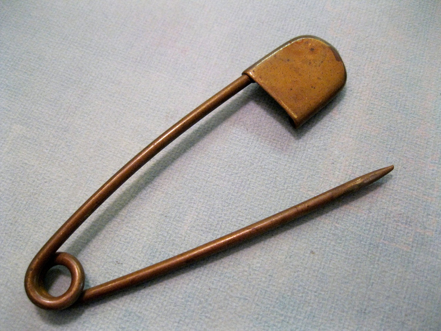 Large Vintage Brass Safety Pin