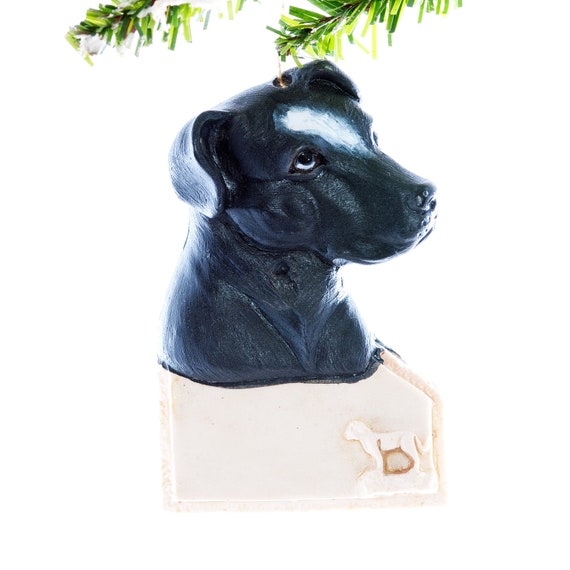 black pit bull personalized ornament american pit bull black pit bull personalized ornament american pit bull