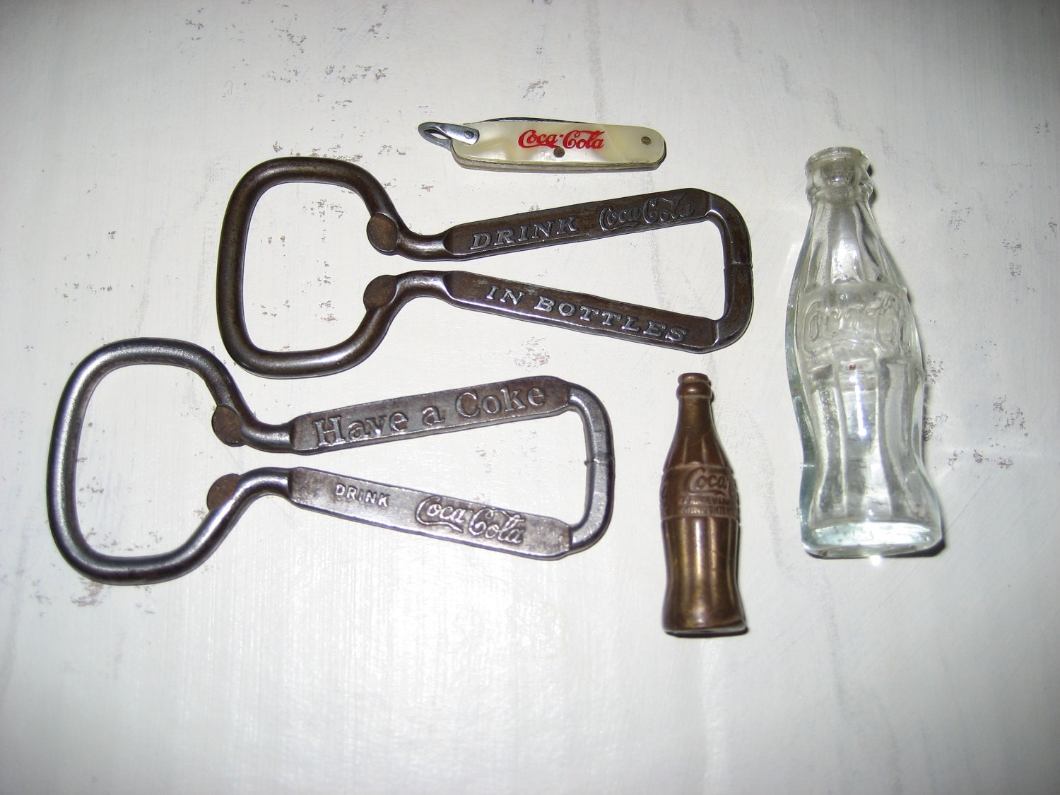 Vintage Coke Coka Cola Bottle Opener Knife Bottles 5 Piece
