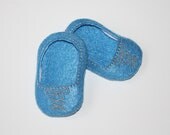 Tennis shoes Sneakers Design on Blue Felt Doll Shoes fit 18" like American Girl, Bitty Baby Slip-on Christmas Stocking Stuffers Il_170x135