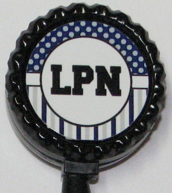 LPN Nurse retractable ID badge holder nurse by Treazuresbydebbie