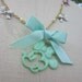Sweet Lolita, Fairy Kei, Mint Pink Minnie Mouse Bow Necklace