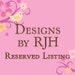 Reserved Listing for AllisonLoper