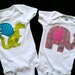 Pick two onesies or shirts baby shower gift package applique