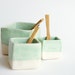 Ceramic Cellars in Mint- Salt, Pepper, and Sugar by RossLab