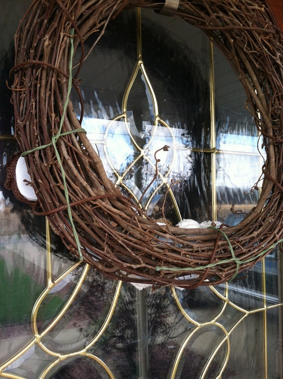 Burlap Removable Wreath Attachment in Three Colors