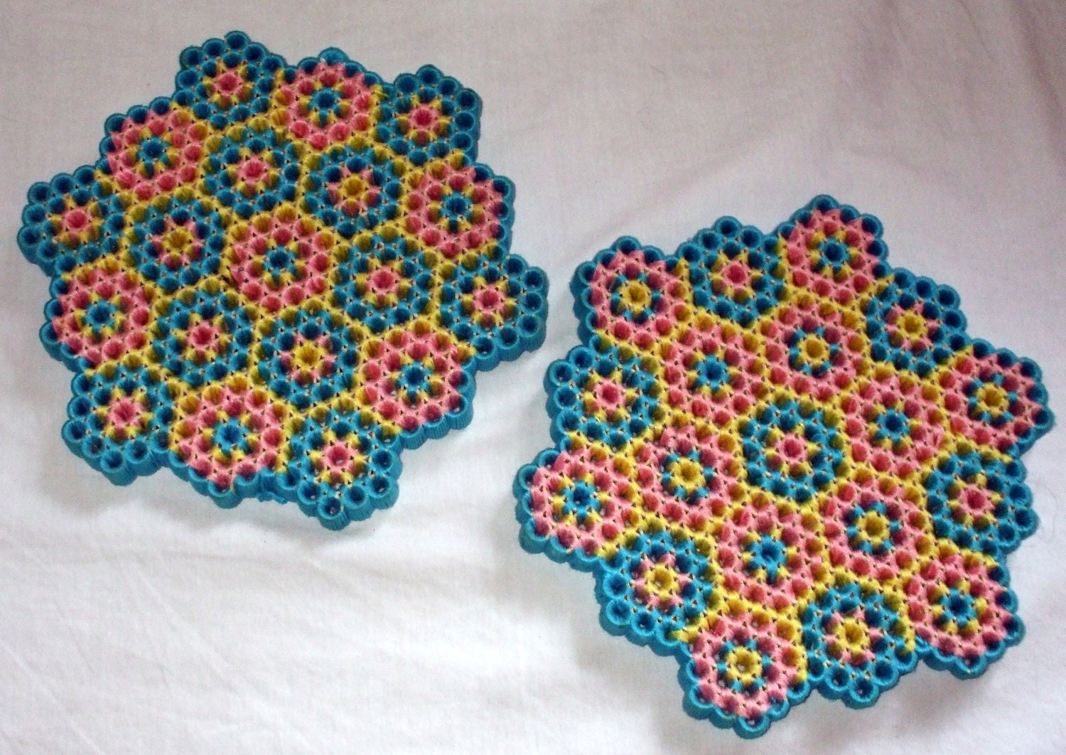 Pair of Hot Plate Pads Vintage Handmade Table Protecter Table