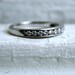 Unique Vintage 9K White Gold Diamond Wedding Band - 0.33ct