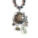 Pura Vida Necklace Sterling SIlver Fresh Water Pearl Garnet Green Amethyst Pyrite Agate Women Healing Gemstone Jewelry Natural Stone OOAK