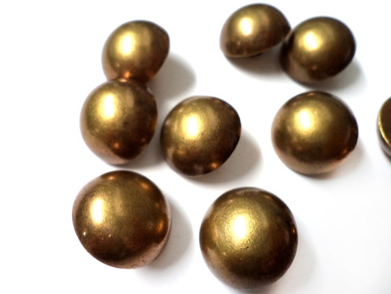 Round Bronze Sewing Buttons Copper Shank Round Buttons for