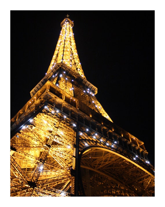 Eiffel Tower Midnight Sparkle Photo Print