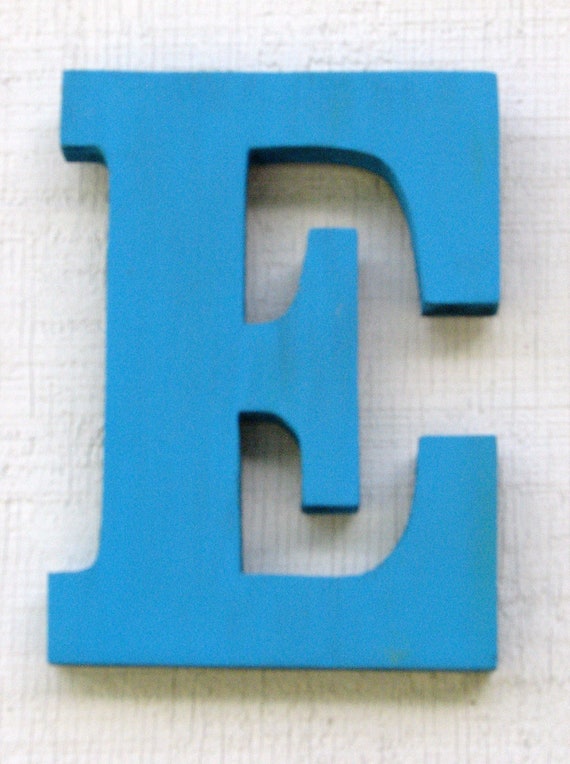 Kids Room Wooden Letter E 8 Tall Rustic Nursery Decor