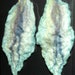 Aqua Felt Leaf Earrings Felted Jewelry Bohemian