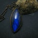 Blue flash labradorite,handwrapped pendant