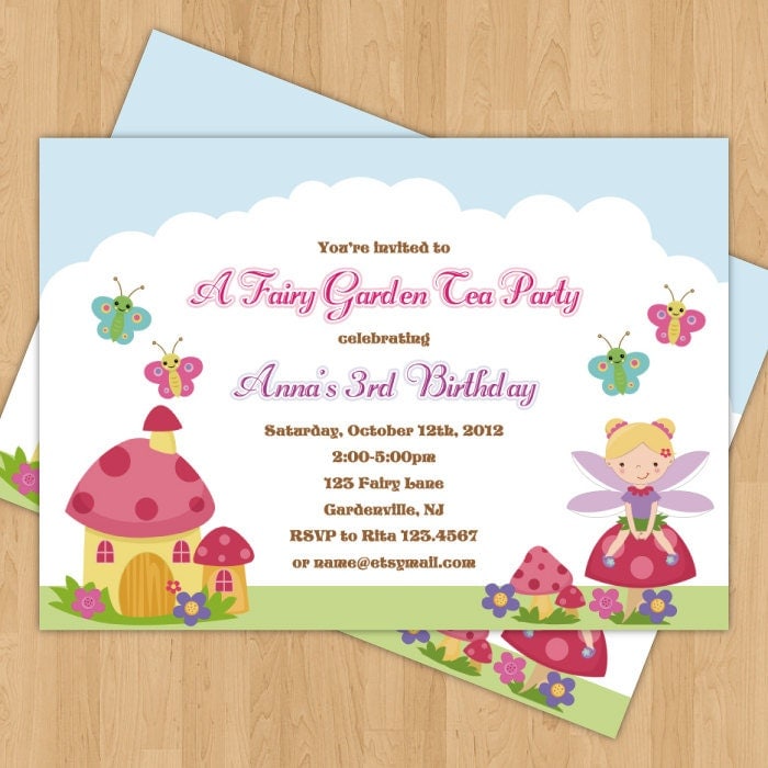 Fairy Birthday Party Invitations 8