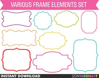 80% OFF Sale Clipart Frames, Clip Art Frames, Frame Clipart, Label Clipart, Clipart Labels, Clip Art,
